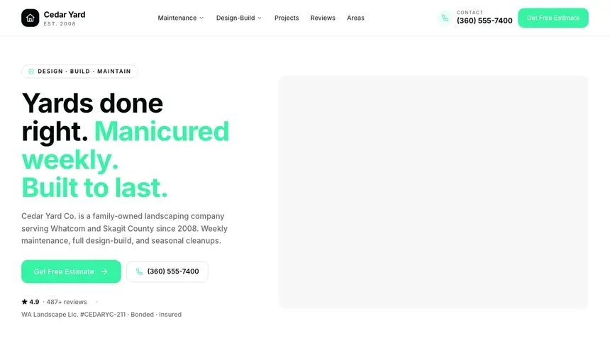 Landscaping Commerce Ready demo website thumbnail