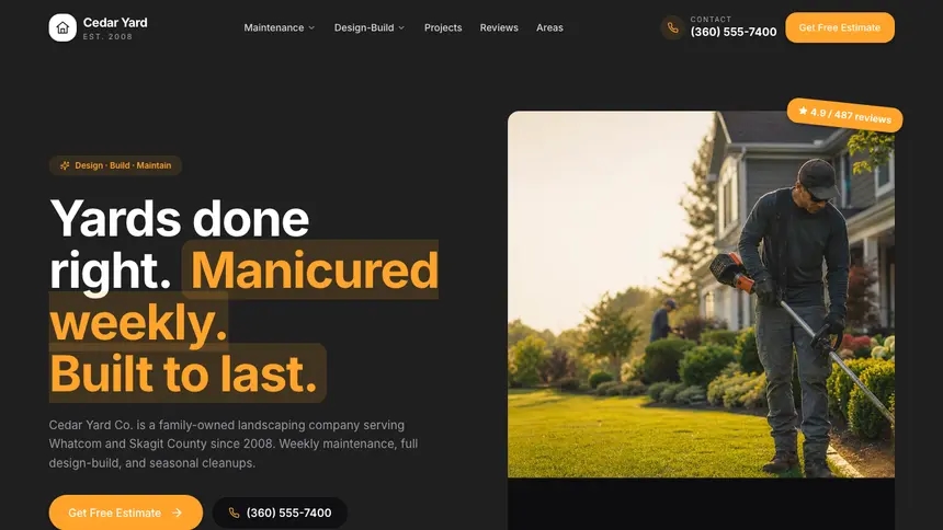 Landscaping Vibrant Media demo website thumbnail