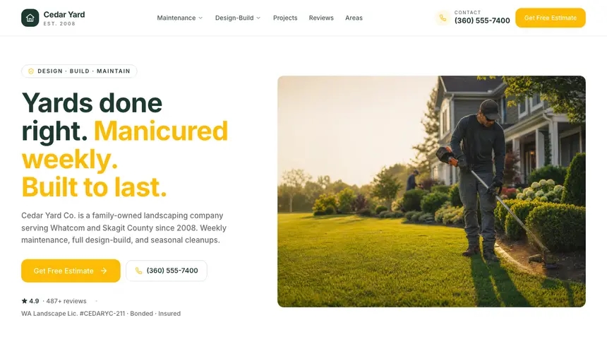 Landscaping Warm Retail demo website thumbnail