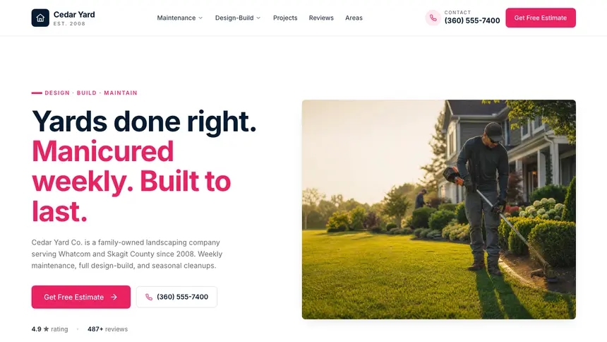Landscaping Polished Gradient demo website thumbnail