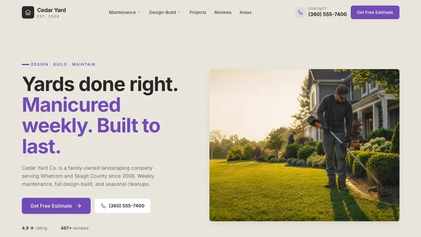 Landscaping Sleek Premium demo website thumbnail