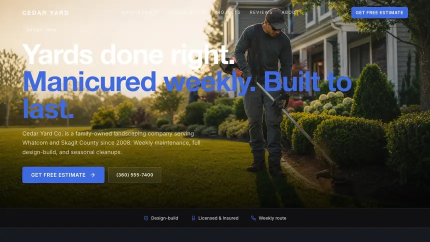 Landscaping Futuristic Minimal demo website thumbnail