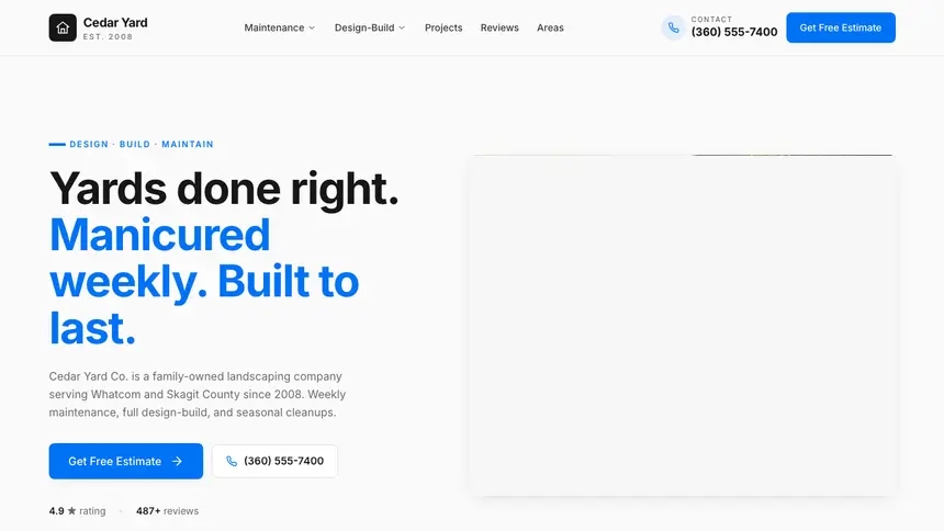 Landscaping Monochrome Modern demo website thumbnail