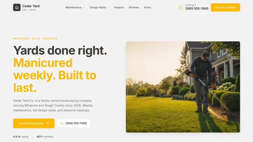 Landscaping Energetic Tech demo website thumbnail