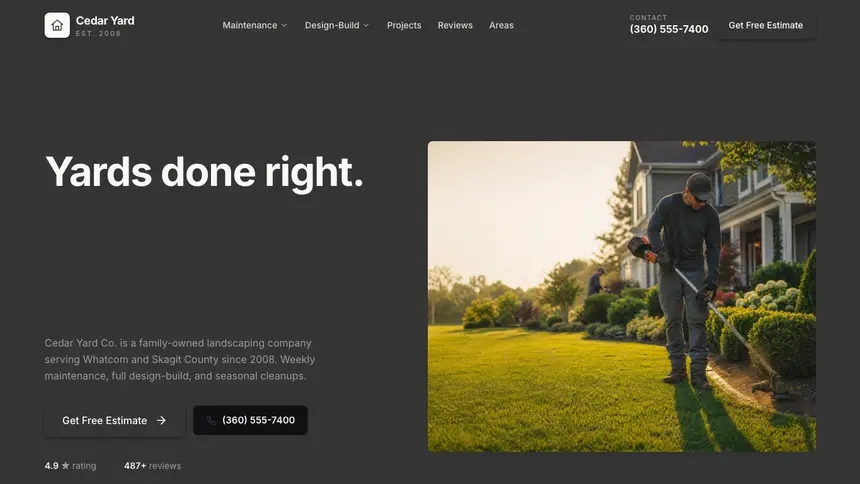 Landscaping Fast Utility demo website thumbnail