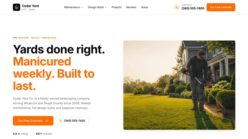 Landscaping Designer Flexible demo website thumbnail