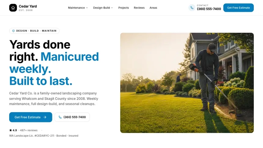 Landscaping Editorial Bold demo website thumbnail