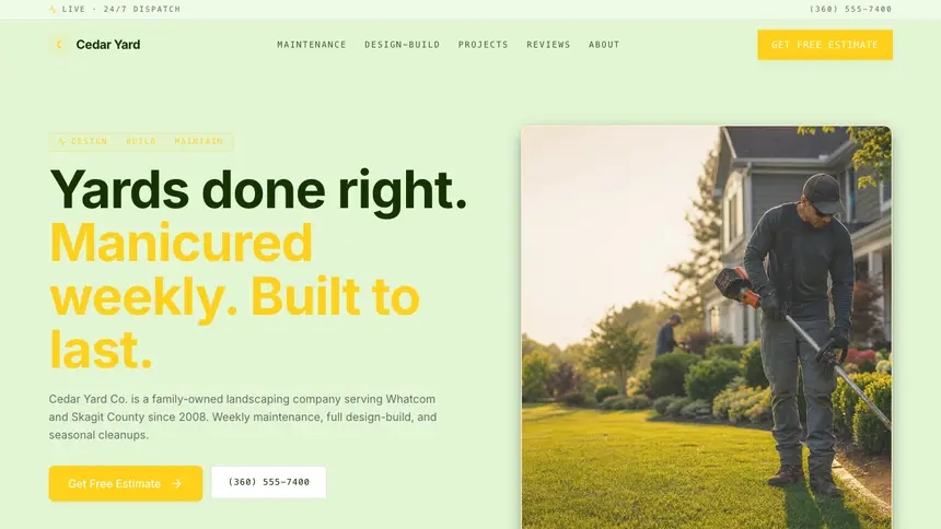 Landscaping Bright Finance demo website thumbnail