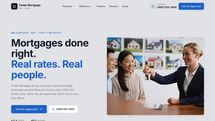 Mortgage Structured Grid demo website thumbnail