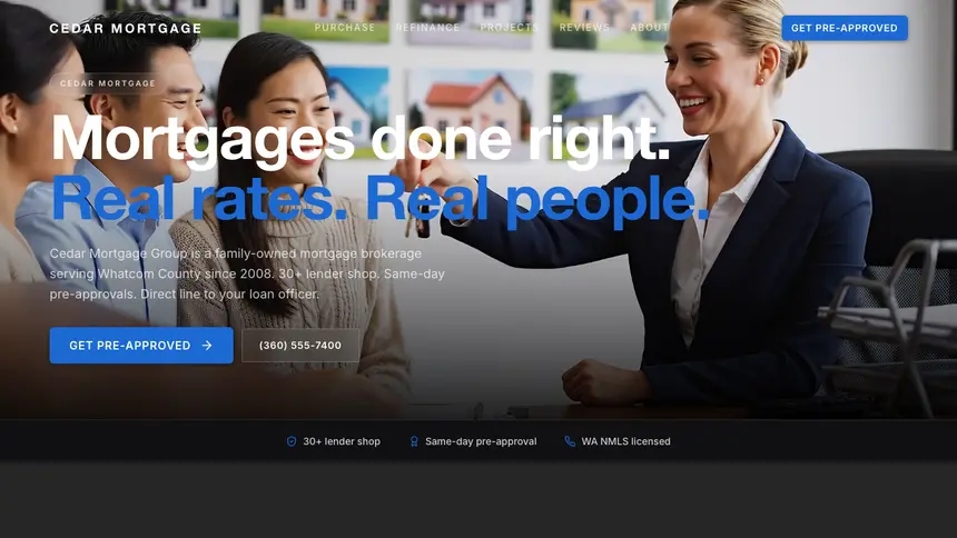 Mortgage Precision Classic demo website thumbnail