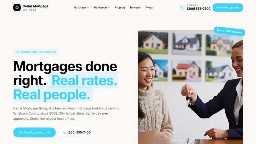Mortgage Crafted Neutral demo website thumbnail