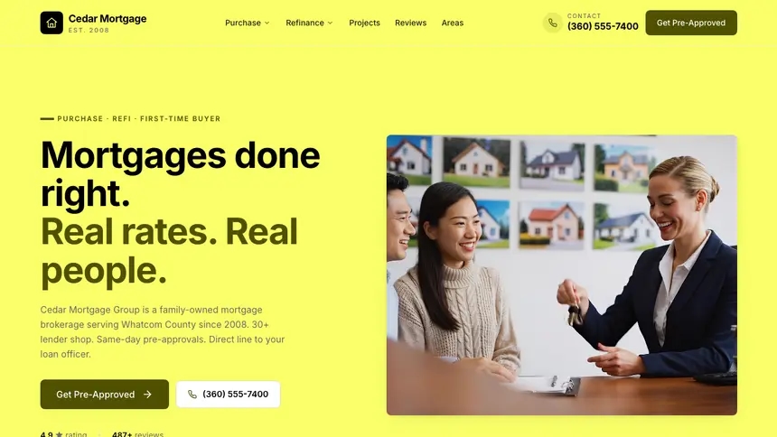 Mortgage Data Clarity demo website thumbnail