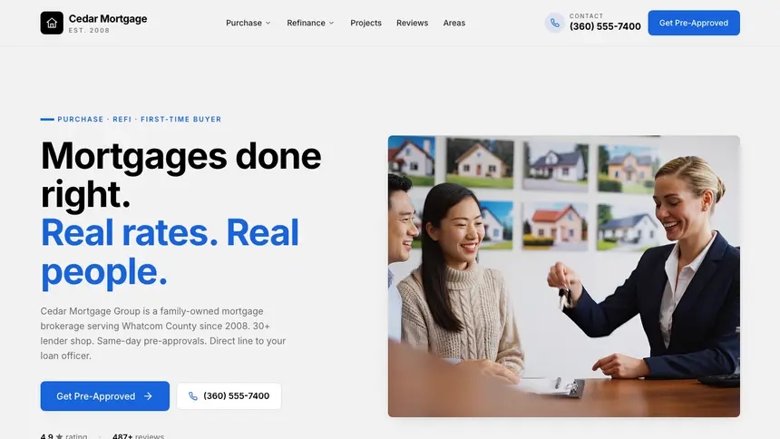 Mortgage Calm Professional demo website thumbnail