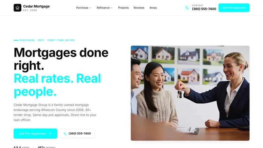 Mortgage Modular Clean demo website thumbnail