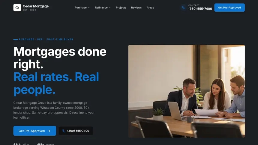 Mortgage Friendly App demo website thumbnail