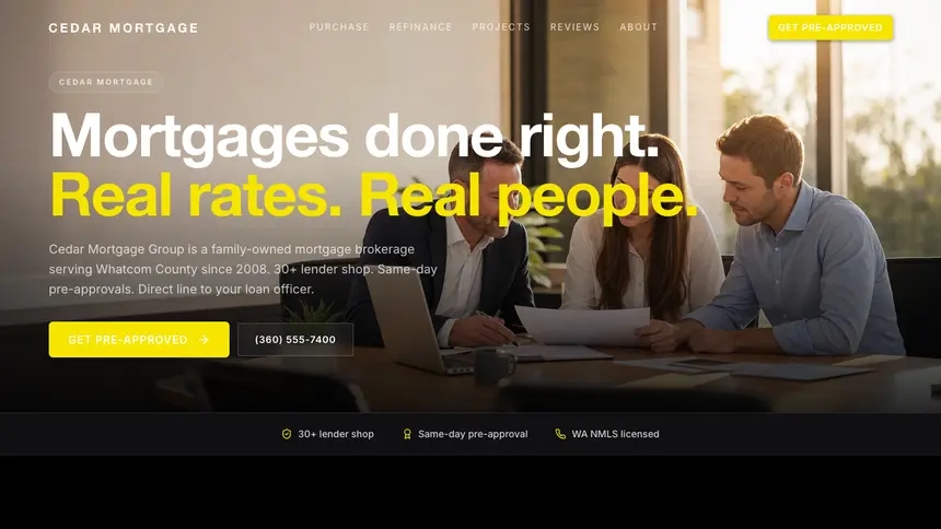 Mortgage Bold Performance demo website thumbnail