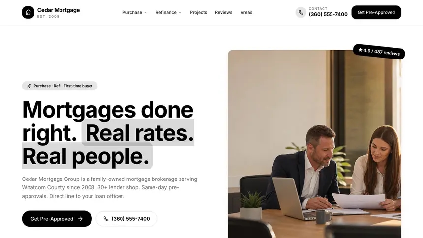 Mortgage Playful Creative demo website thumbnail