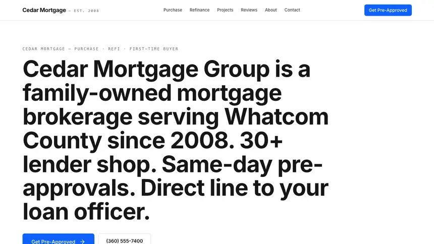 Mortgage Enterprise Classic demo website thumbnail