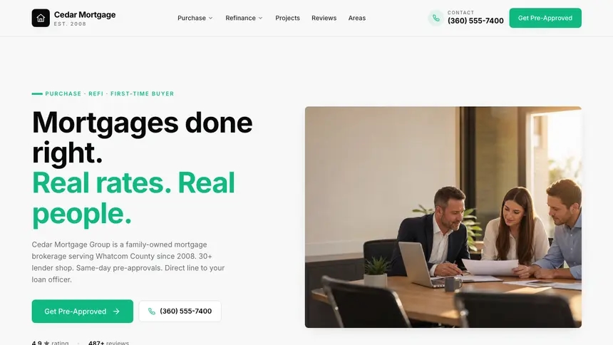 Mortgage Sleek Minimal demo website thumbnail