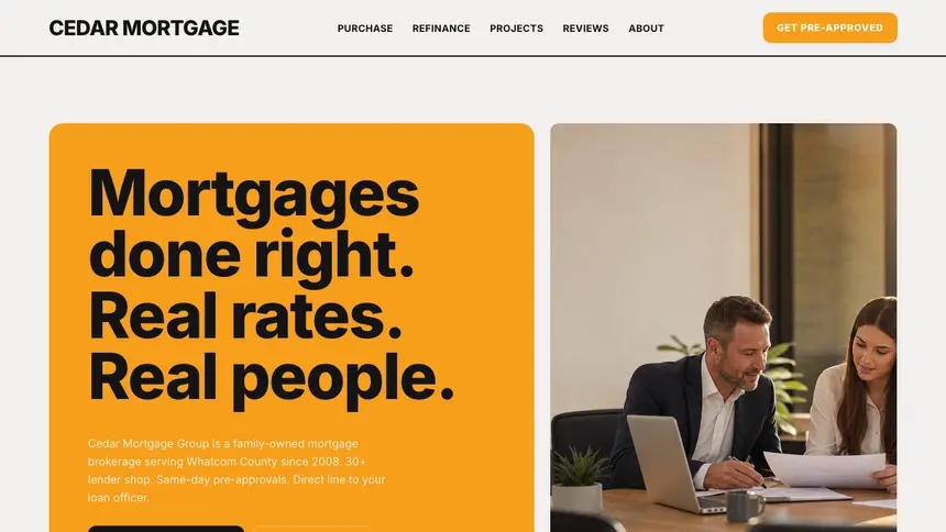 Mortgage Confident Brand demo website thumbnail
