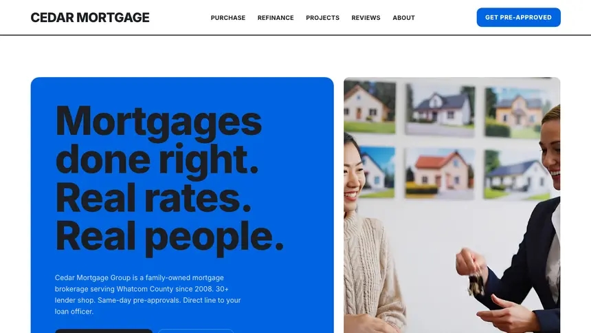 Mortgage Open Social demo website thumbnail