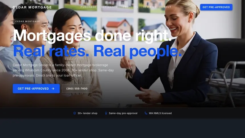 Mortgage Compact Modern demo website thumbnail