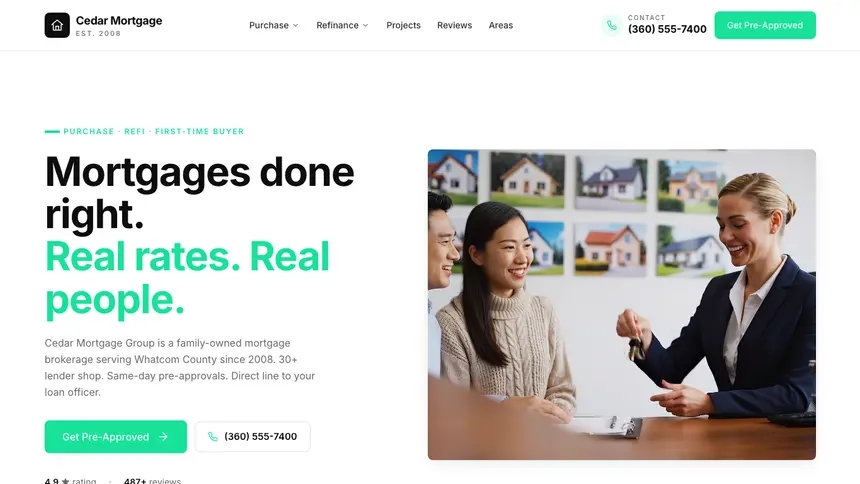 Mortgage Bright Docs demo website thumbnail