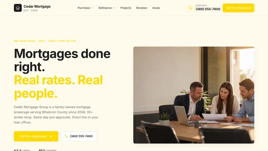 Mortgage Refined Tech demo website thumbnail