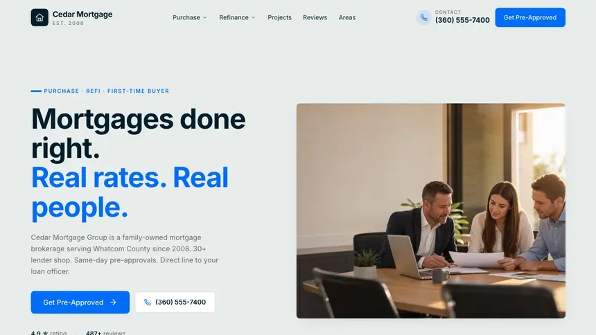 Mortgage Fresh Green demo website thumbnail