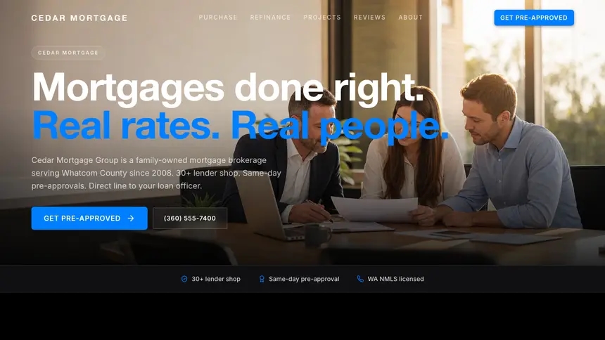 Mortgage Sharp Tech demo website thumbnail