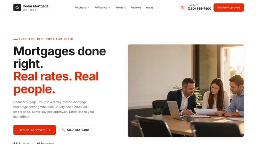 Mortgage Technical Clean demo website thumbnail