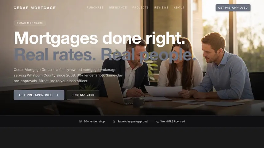 Mortgage Creative Studio demo website thumbnail