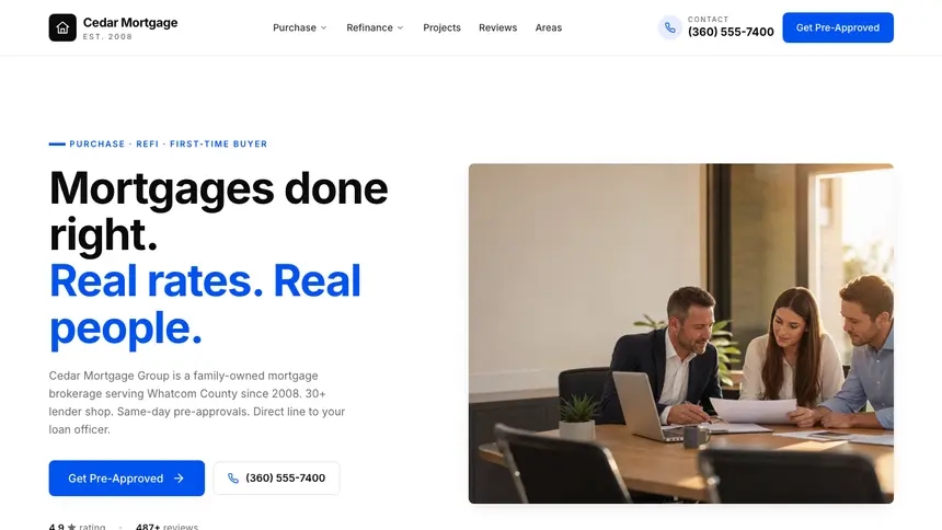 Mortgage Editorial Content demo website thumbnail