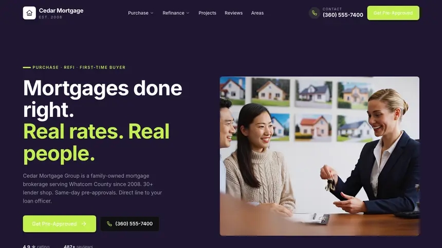 Mortgage Focused Monitor demo website thumbnail
