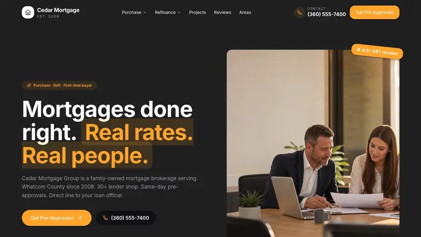 Mortgage Vibrant Media demo website thumbnail
