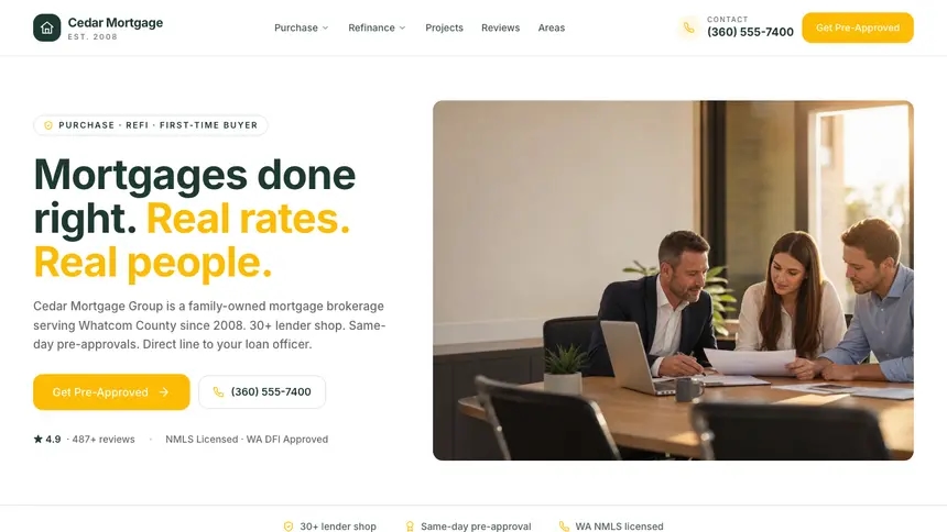 Mortgage Warm Retail demo website thumbnail