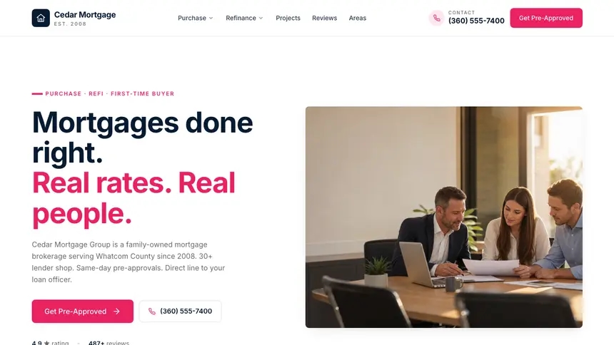 Mortgage Polished Gradient demo website thumbnail