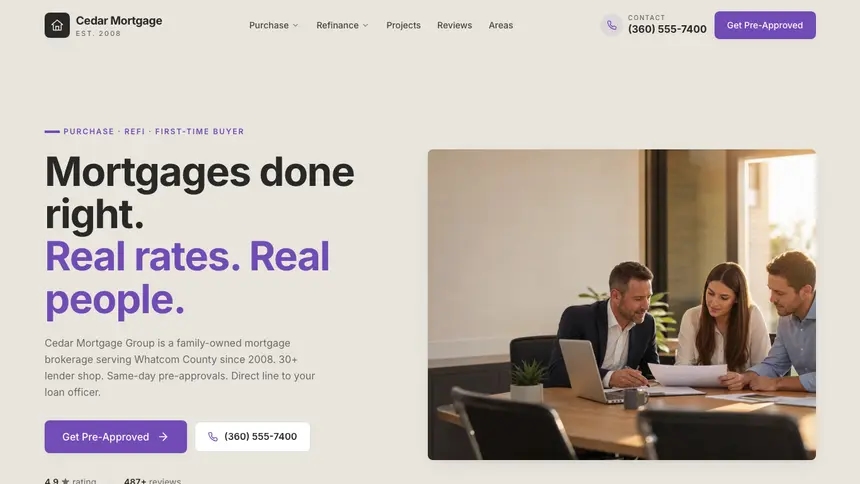 Mortgage Sleek Premium demo website thumbnail