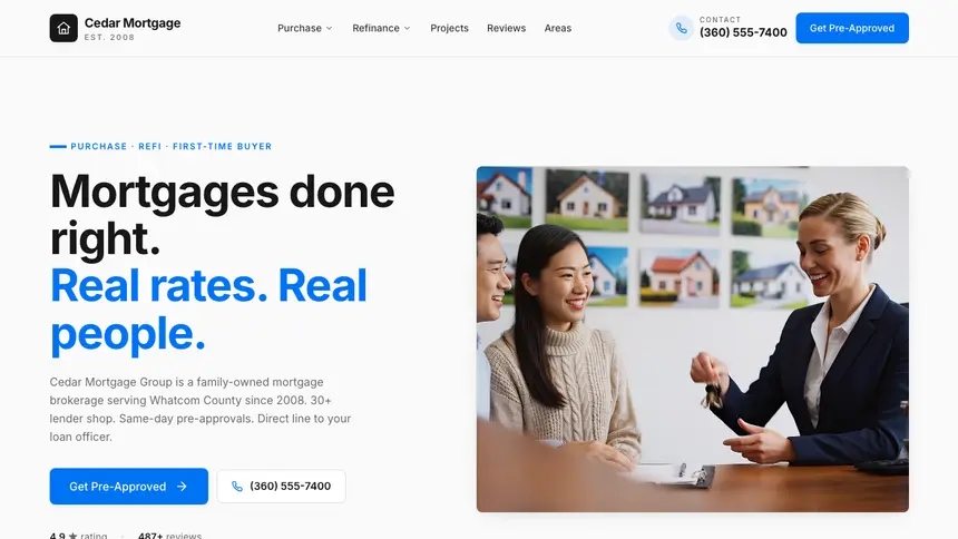 Mortgage Monochrome Modern demo website thumbnail