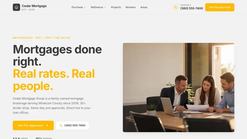 Mortgage Energetic Tech demo website thumbnail