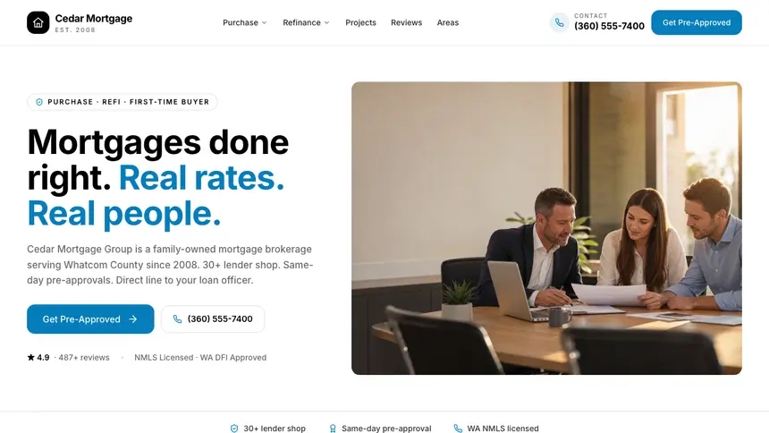 Mortgage Editorial Bold demo website thumbnail