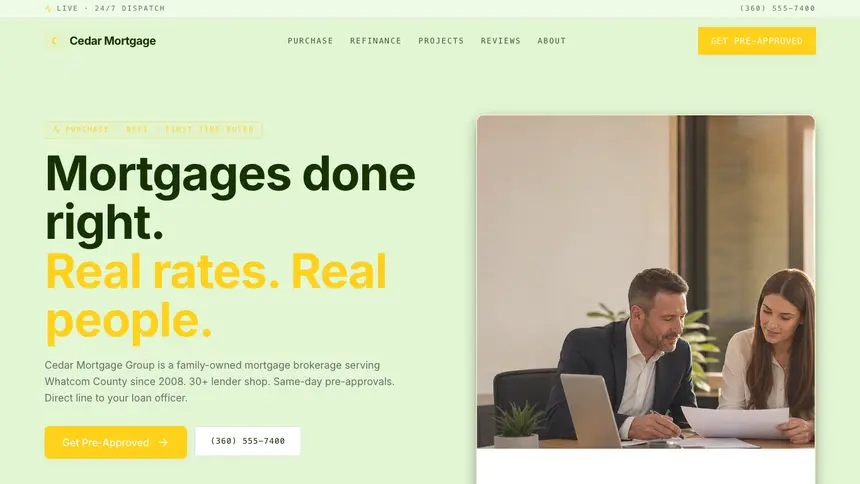 Mortgage Bright Finance demo website thumbnail