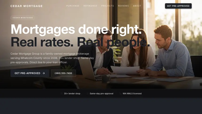 Mortgage Stark Minimal demo website thumbnail