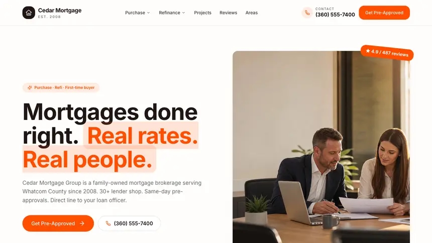 Mortgage Connected Workflow demo website thumbnail