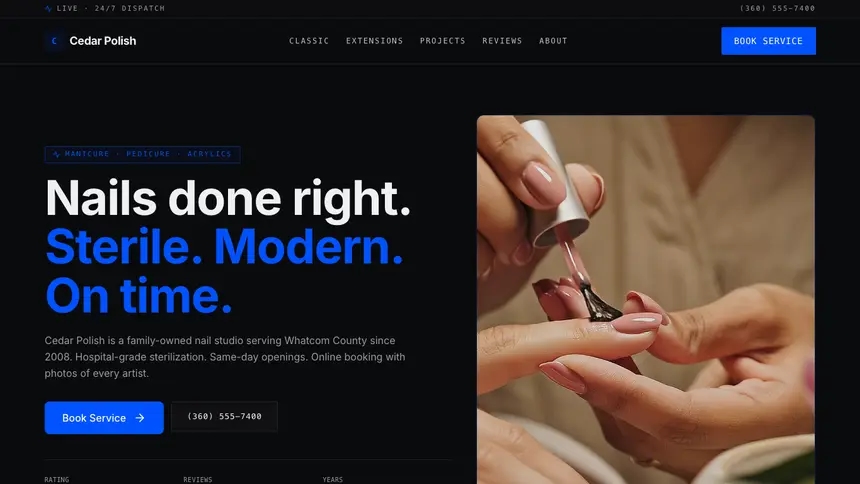 Nail Salon Trusted Finance demo website thumbnail