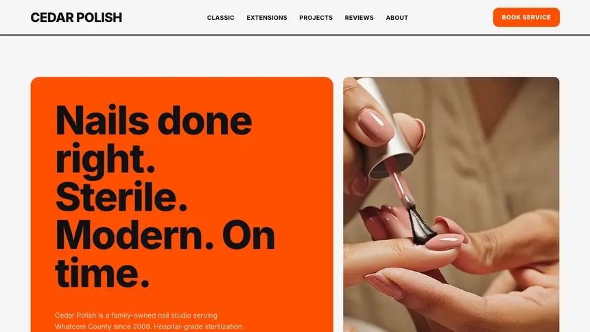 Nail Salon Bold Motion demo website thumbnail