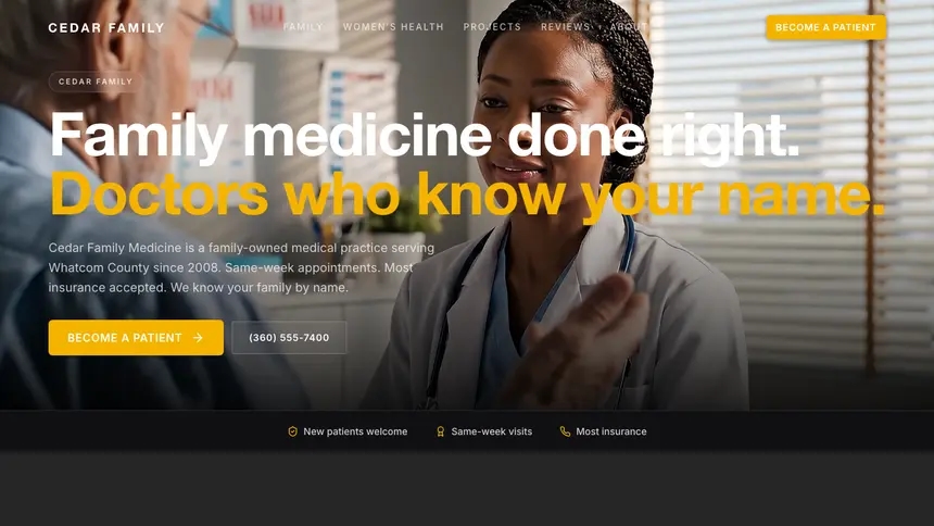 Family Medicine Performance Accent demo website thumbnail