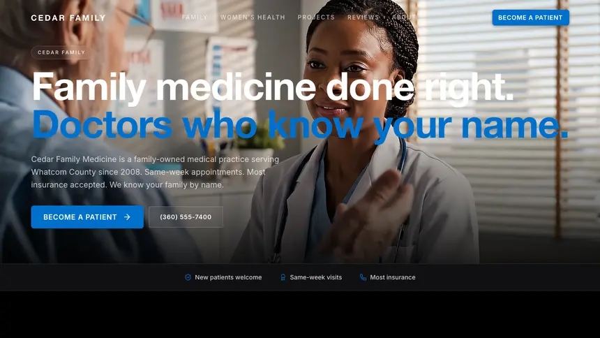Family Medicine Luxury Statement demo website thumbnail