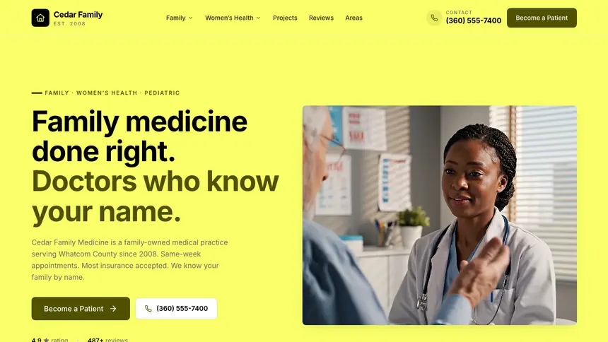 Family Medicine Data Clarity demo website thumbnail
