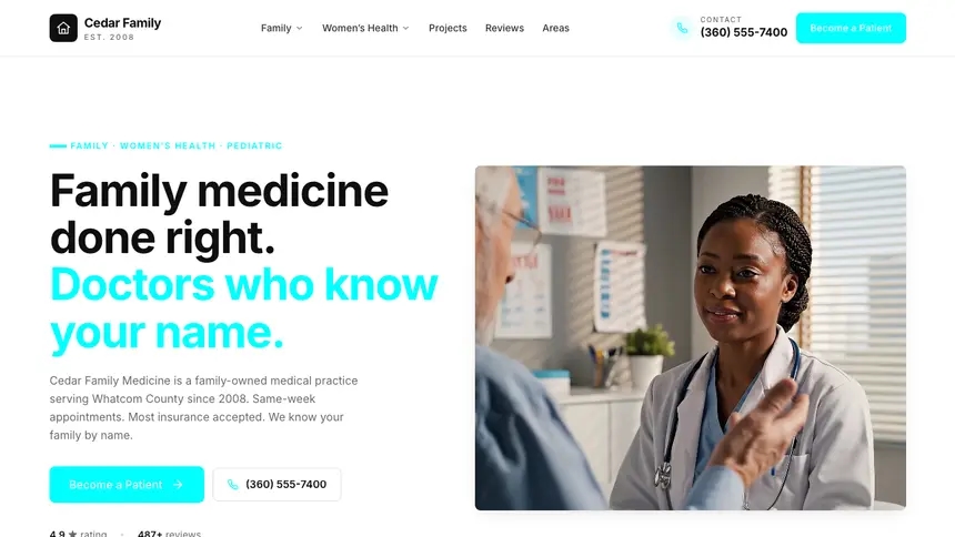 Family Medicine Modular Clean demo website thumbnail